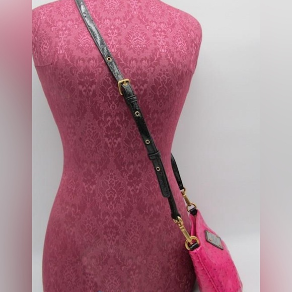 Marc Jacobs Classic Q Crossbody - Ostrich Pink & Black - Rare Find - Picture 9 of 12
